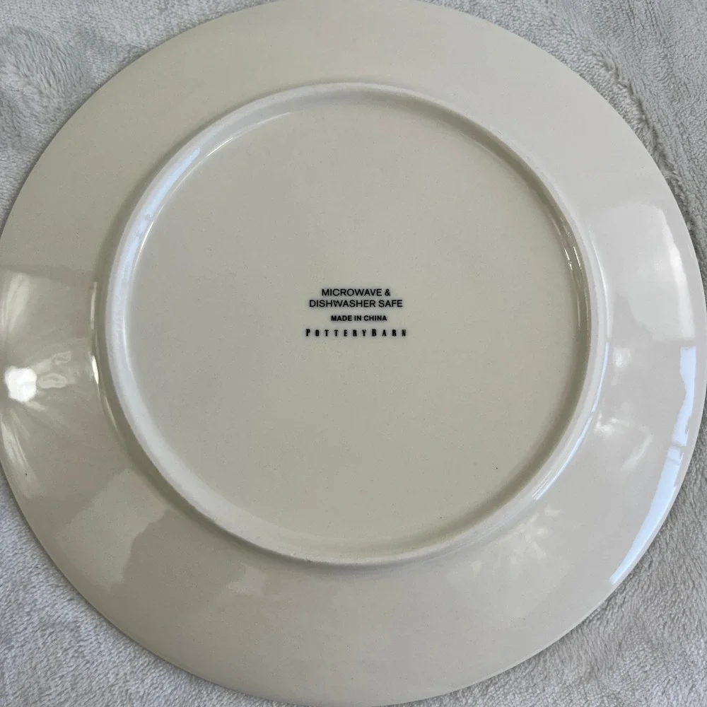 Pottery Barn Monique Lhuillier Rose Bouquet Salad Plates 8.5